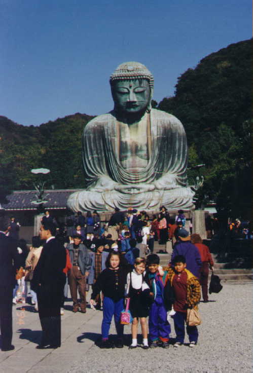 The famous Buhdda in Kamakura Park... located at Yokohama, Japan. (1995)